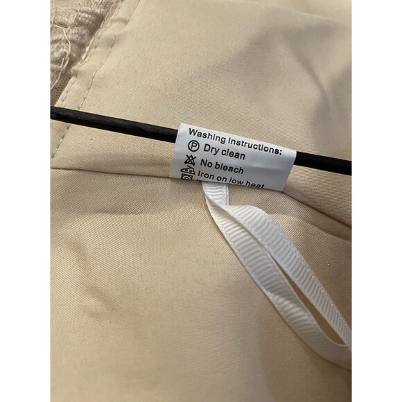 Women's Champagne High-Low Chiffon Lace Top Mother of Bride Dress Sz10 Unbranded - Picture 8 of 11